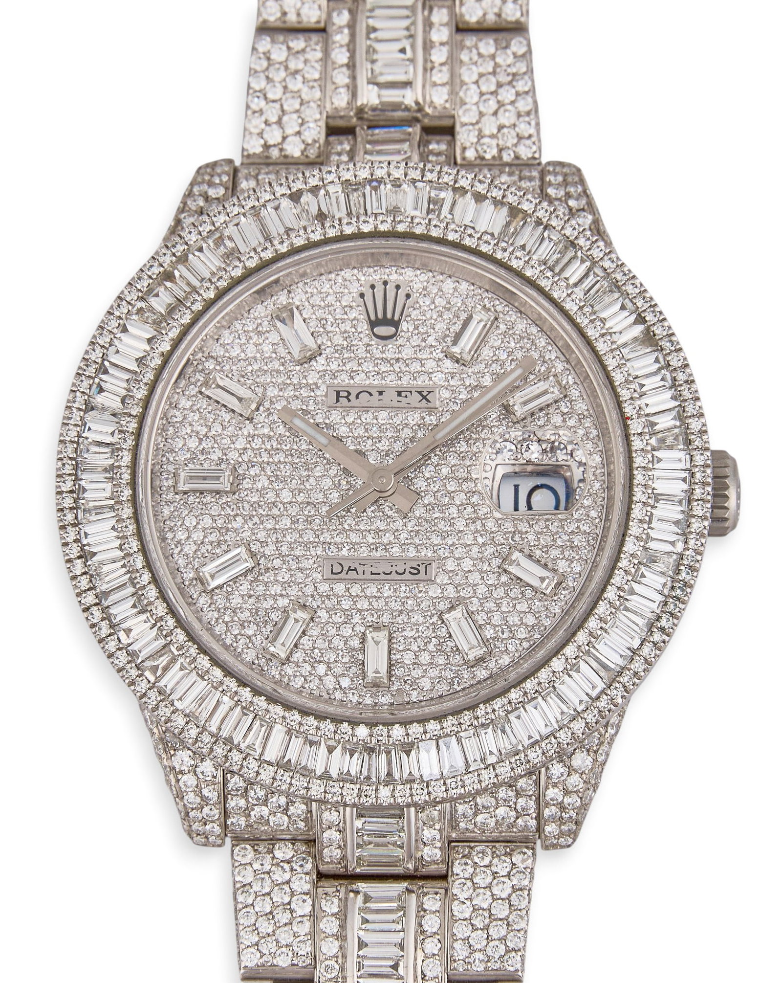 Rolex Datejust 41mm Stainless Steel Diamond Set: Rolex Datejust stainless steel and diamond watch, encrypted production date, serial number 1C25K291, 41mm case, diamond set dial, case, bezel, and Oyster bracelet Note: Unless otherwise stated, all di