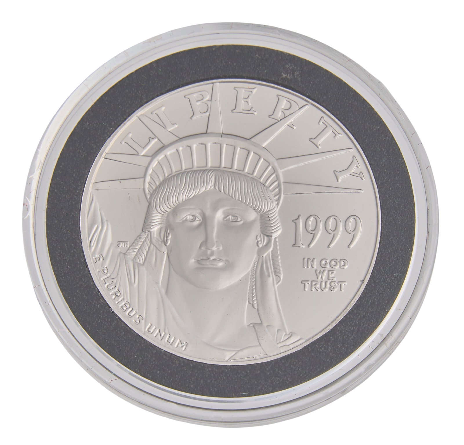 1999 Proof $100 Platinum Eagle: 1999 proof $100 platinum eagle one ounce coin Provenance: Property from the collection of an industrial chemicals entrepreneur, from his A