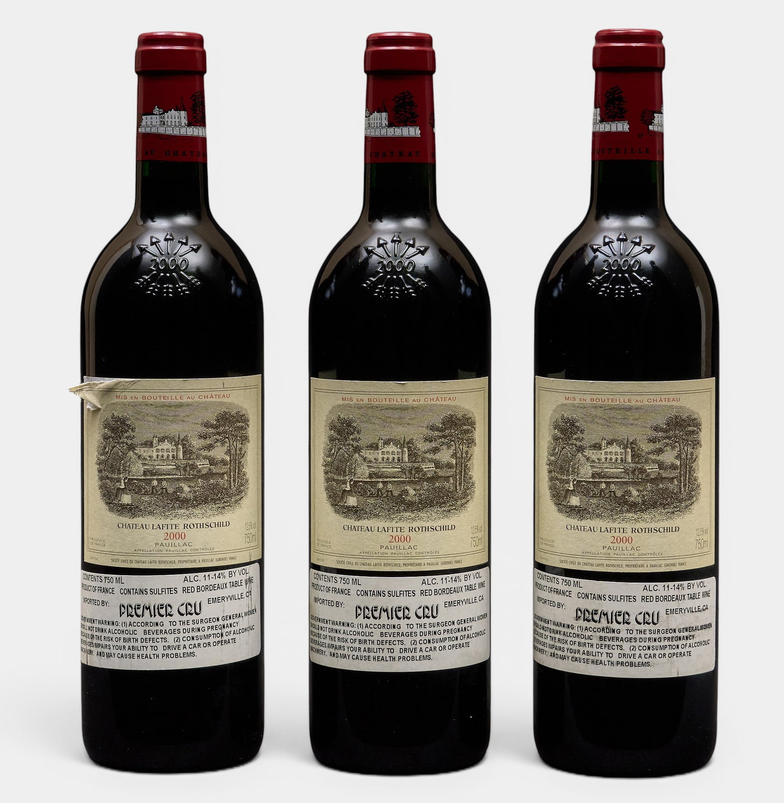 (3) 2000 Chateau Lafite Rothschild Pauillac (1 of 2)