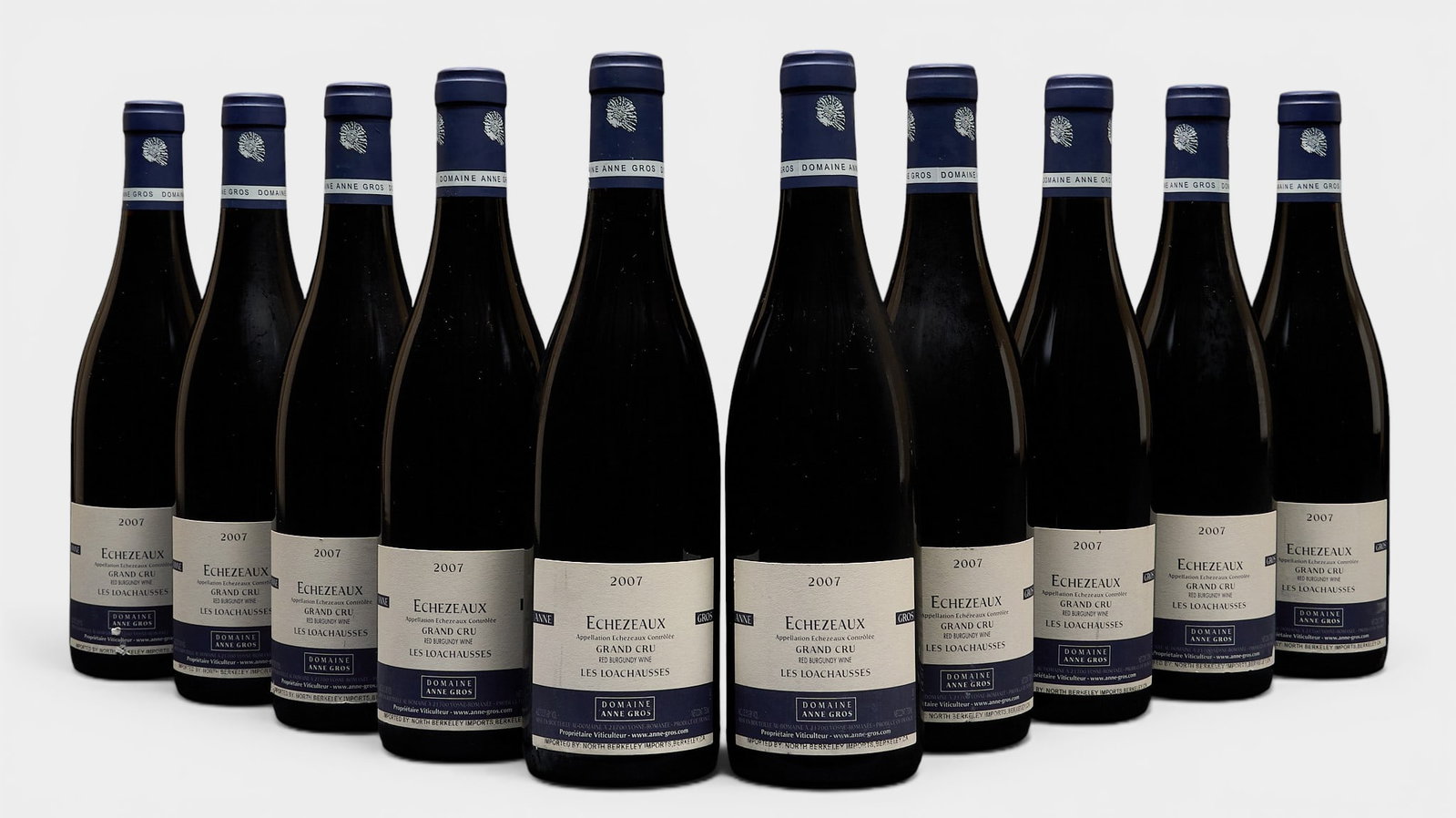 (10) 2007 Anne Gros Echezeaux Grand Cru: Ten bottles of 2007 Anne Gros Echezeaux Grand Cru Provenance: Property from the custom chilled cellar of the Cordillera Ranch home of prominent attorney David J. Arata