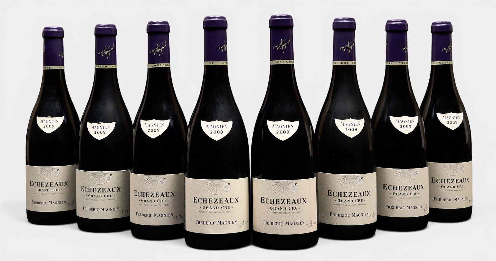 (8) 2009 Frederic Magnien Echezeaux: Eight bottles of 2009 Frederic Magnien Echezeaux Provenance: Property from the custom chilled cellar of the Cordillera Ranch home of prominent attorney David J. Arata