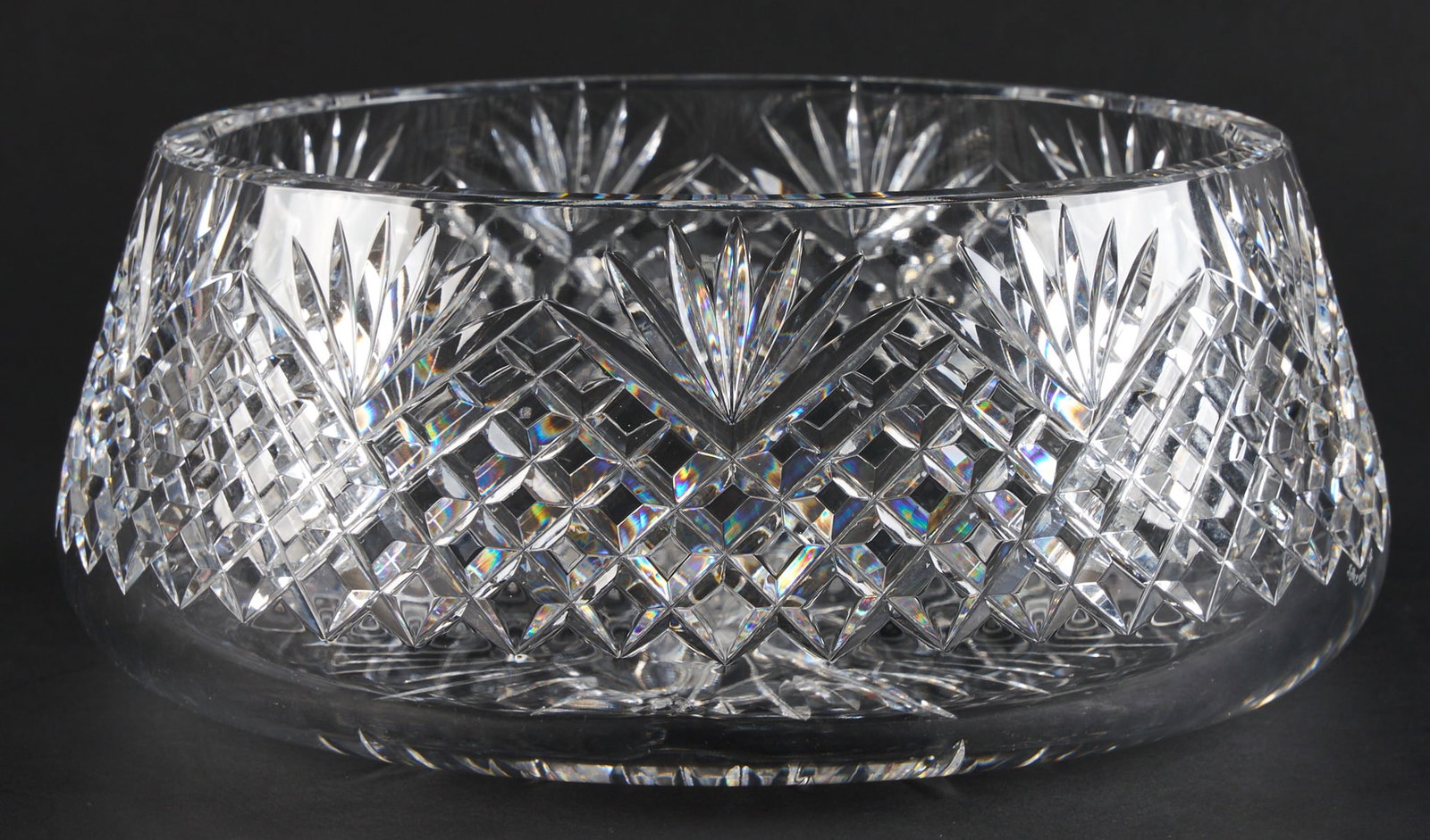 Cut Crystal Bowl: Cut crystal bowl height 4 in. x diameter 9.5 in. Provenance: Property from the collection of an industrial chemicals entrepreneur, from his Alamo Heights, Texas home 