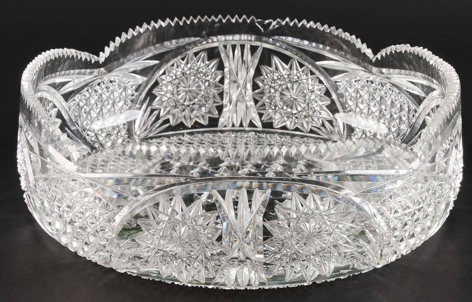 Heavy Cut Crystal Bowl: Cut crystal bowl height 3.5 in. x diameter 10.5 in. Provenance: Property from the collection of an industrial chemicals entrepreneur, from his Alamo Heights, Texas home