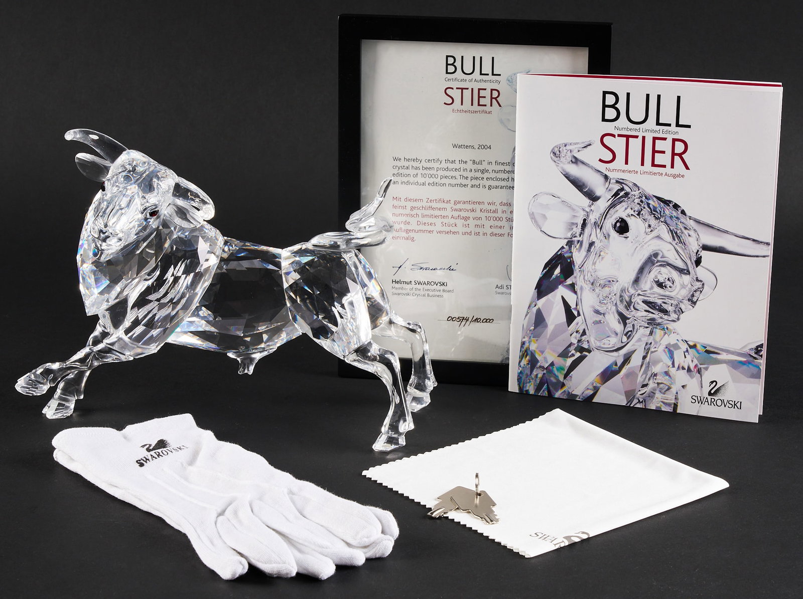 Numbered Lim. Ed. Swarovski Crystal Bull with Box (1 of 10)