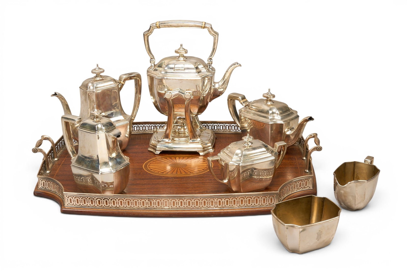 Tiffany & Co. 7 pc Sterling Silver Tea Set (1 of 4)