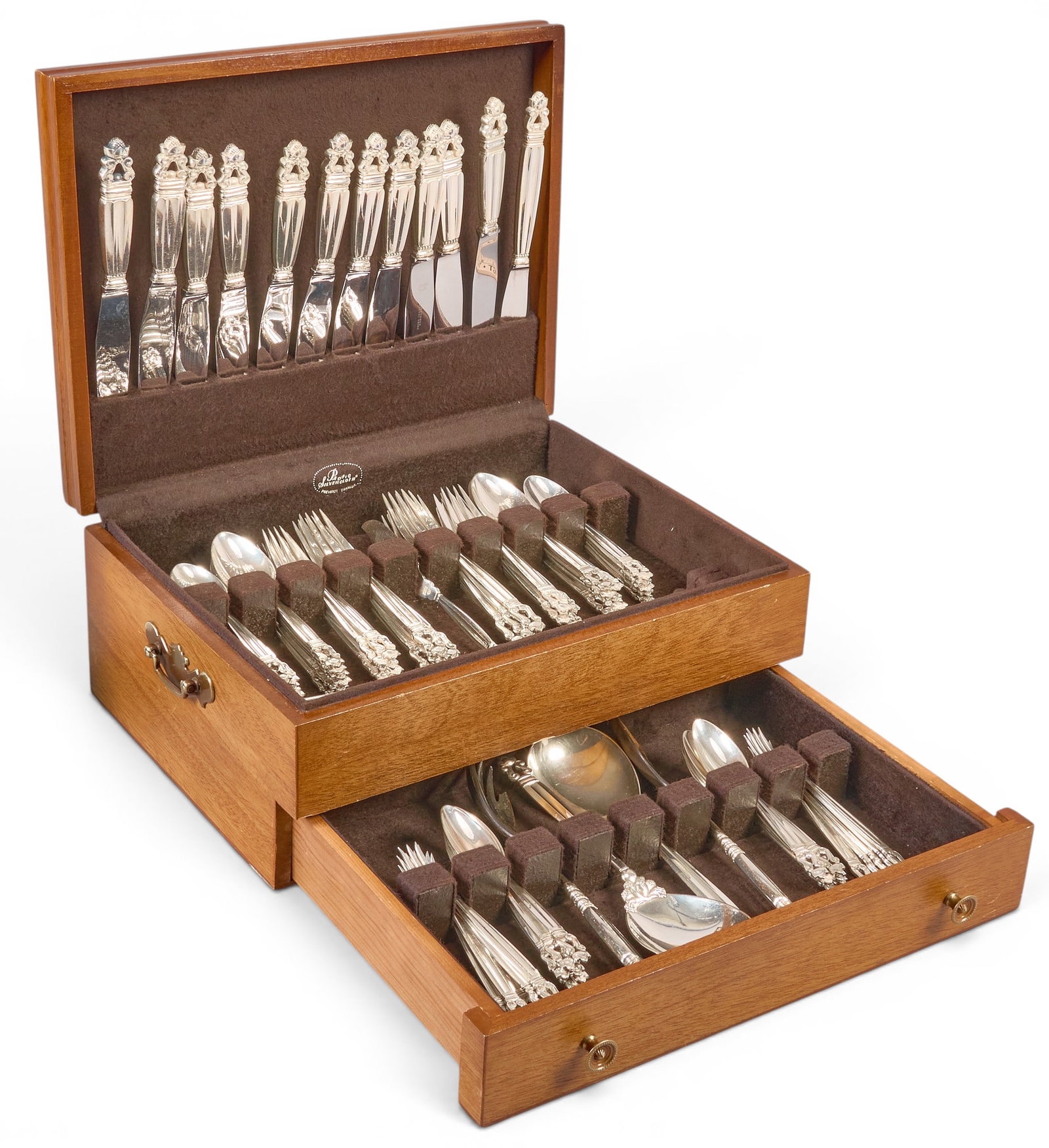"Acorn" by Georg Jensen 101 pc Sterling Silver Flatware Set (1 of 3)