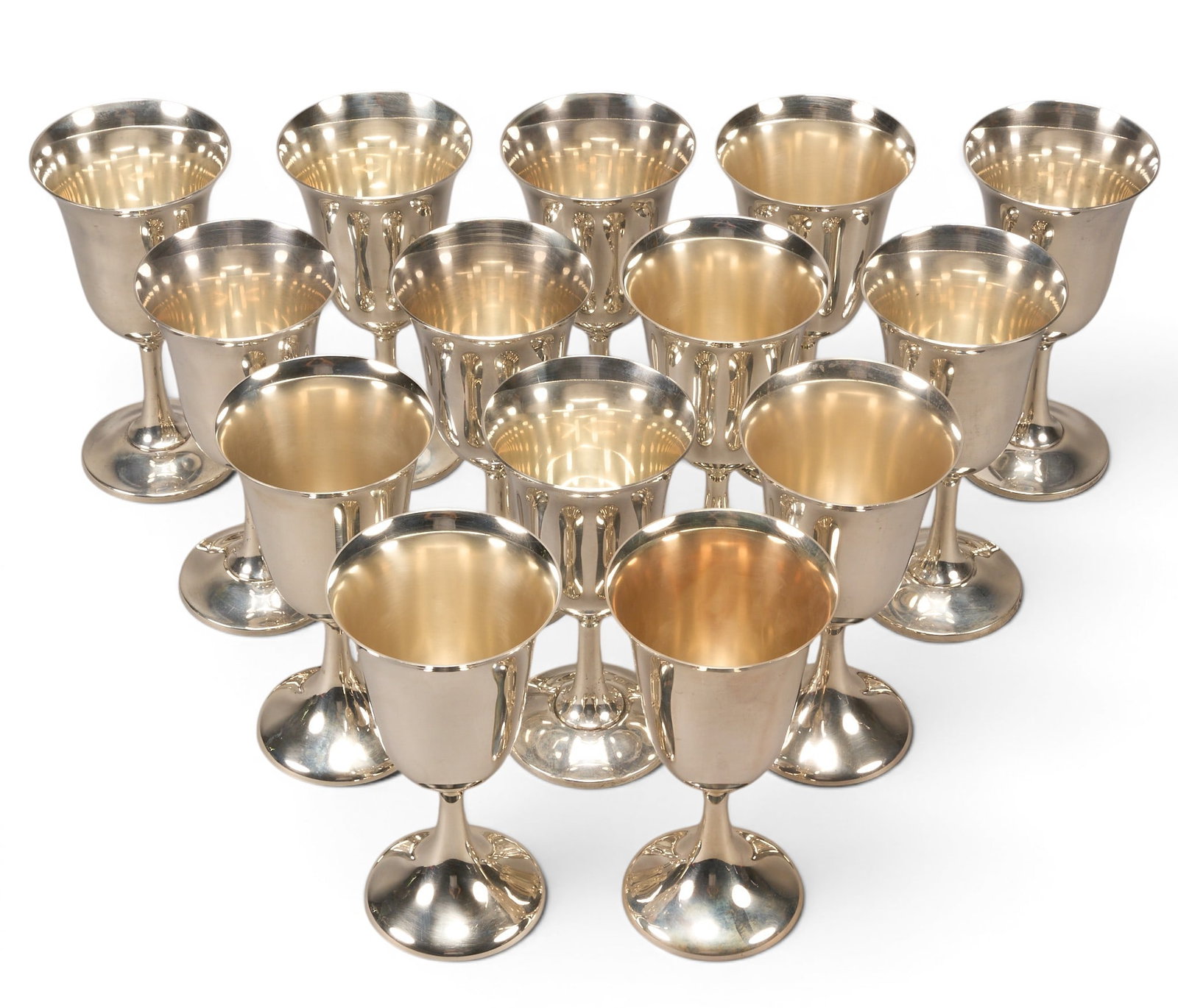 Set of (14) Fisher Sterling Silver Goblets (1 of 3)