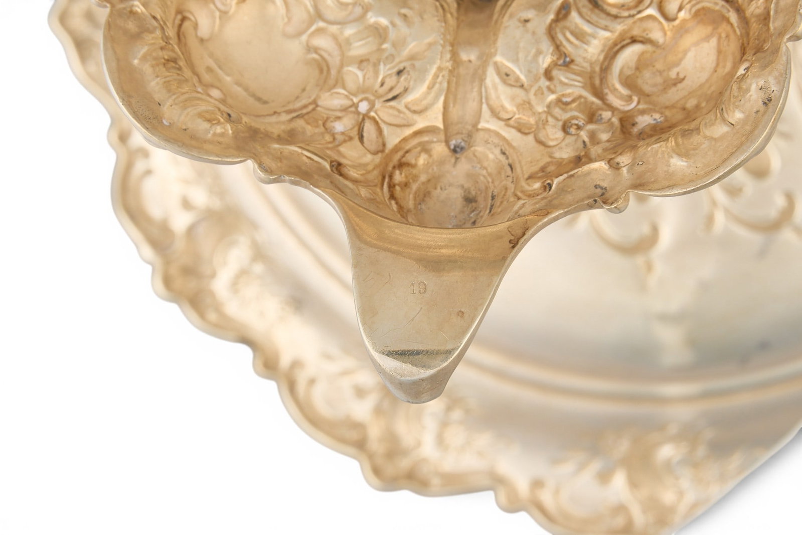 .800 Silver German Repousse Compote - 6