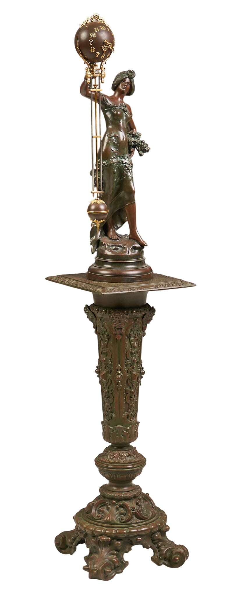 Ansonia "Arcadia" Swinging-Arm Clock with Original Ansonia Stand (1 of 4)