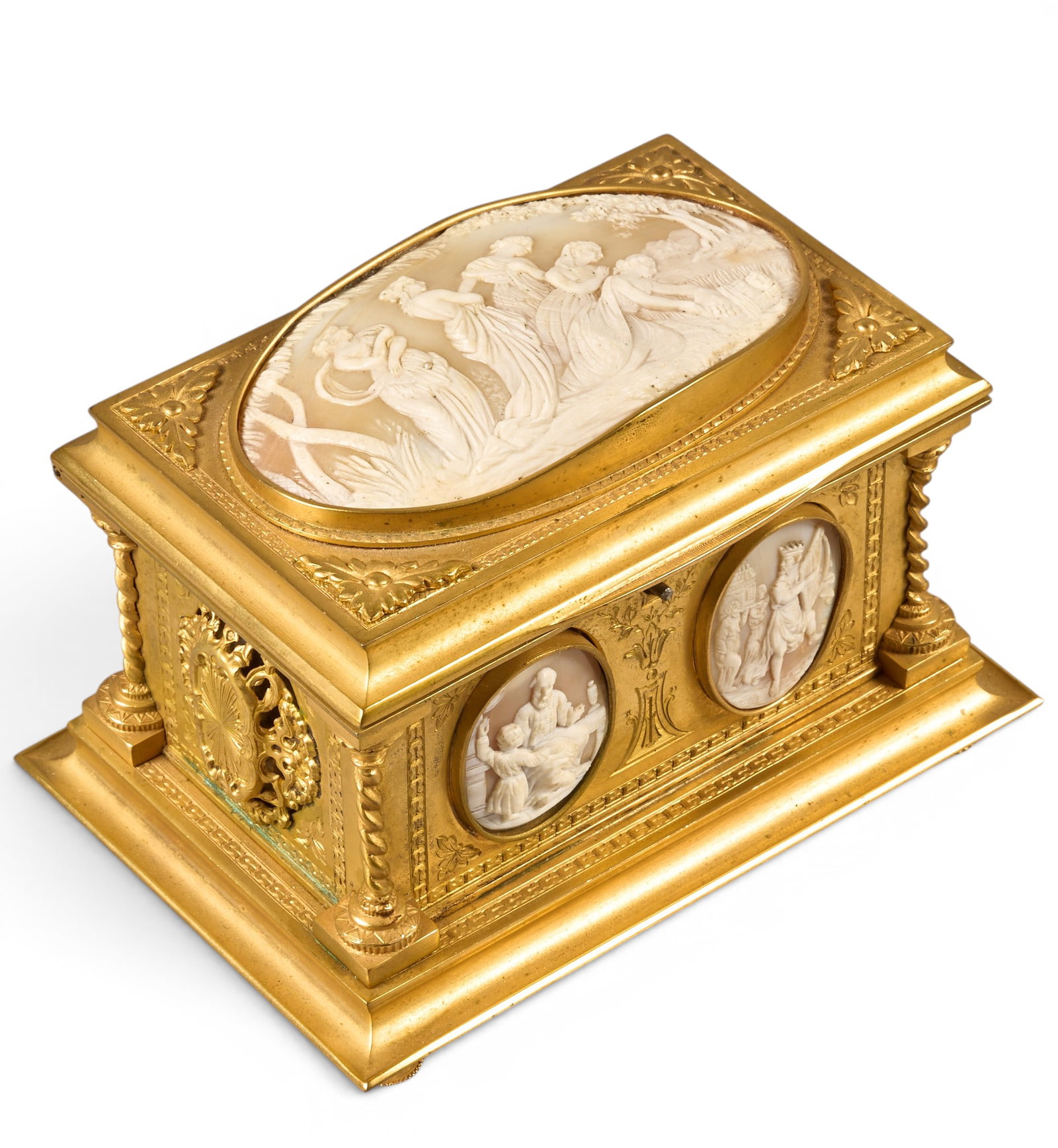 Gilt Bronze Cameo Jewelry Casket (1 of 8)