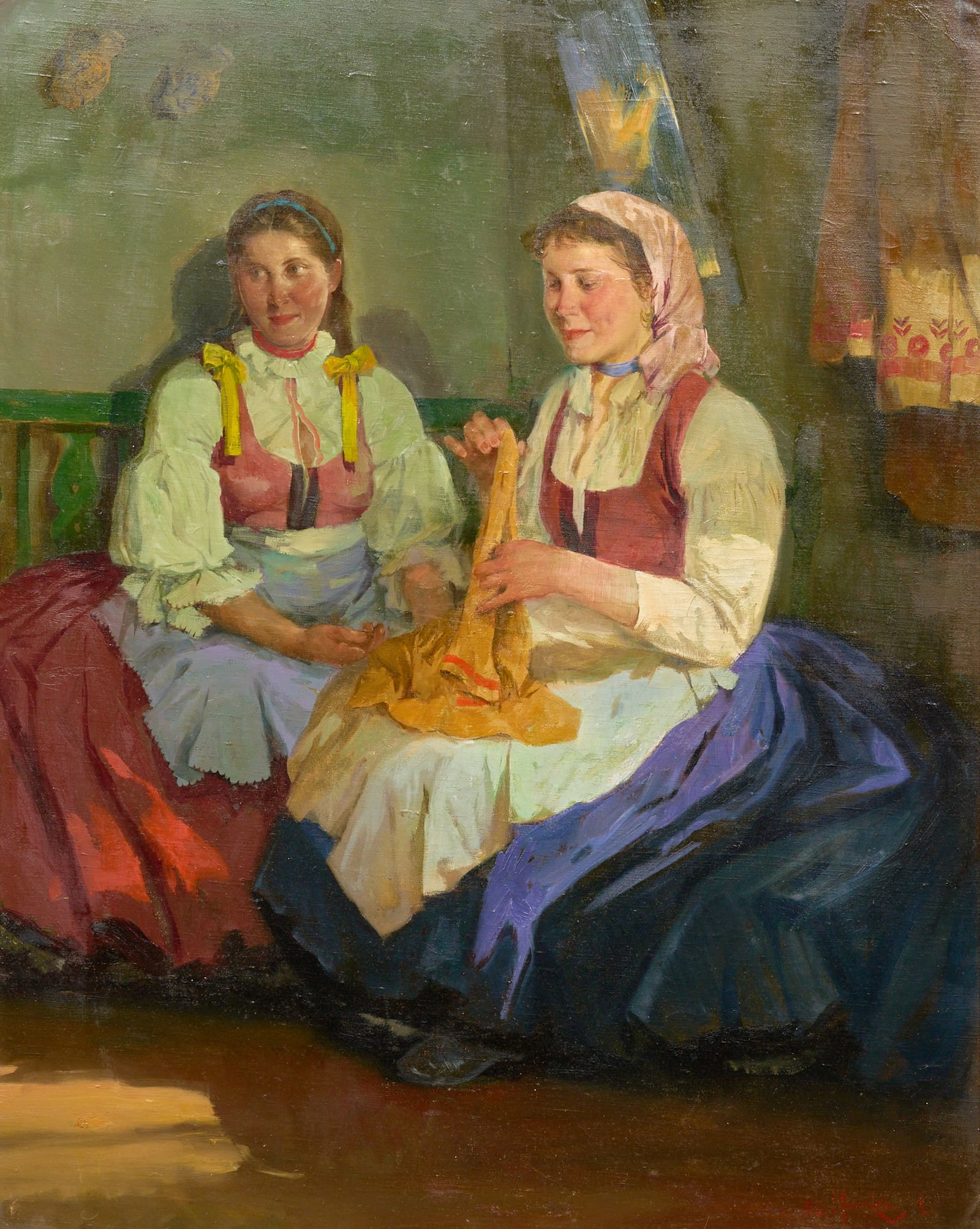 Lajos Markos, "The Sewing Room" (1 of 4)
