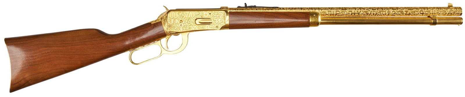 Red McCombs | Custom Gold Plated Cattle Brand Engraved Winchester 94 (1 of 9)