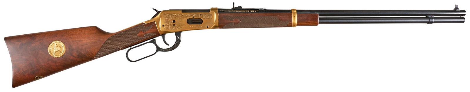 Red McCombs | Winchester Model 94AE US Marshals Bicentennial Lever Action Rifle: Serial: 5514496 Manufacturer: Winchester (c. 1989) Model: 94AE US Marshals Bicentennial Caliber: 30-30 Barrel Length: 24 in. OAL: 42.25 in. Condition: Excellent-Like New; slight handling from display 