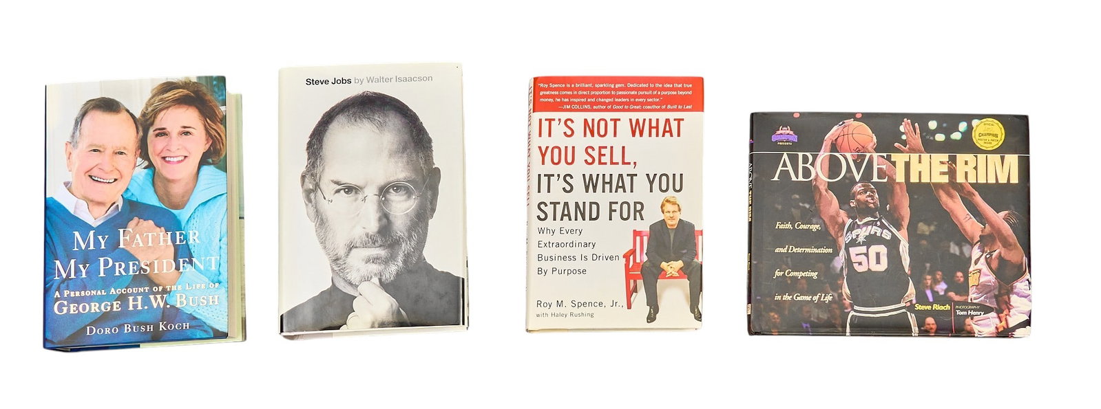 Red McCombs | (4) Inspirational Books: Collection of four inspirational books, includes copy of 2009 "It's Not What You Sell, It's What You Stand For" by Roy M. Spence Jr., first edition copy of 2011 "Steve Jobs"