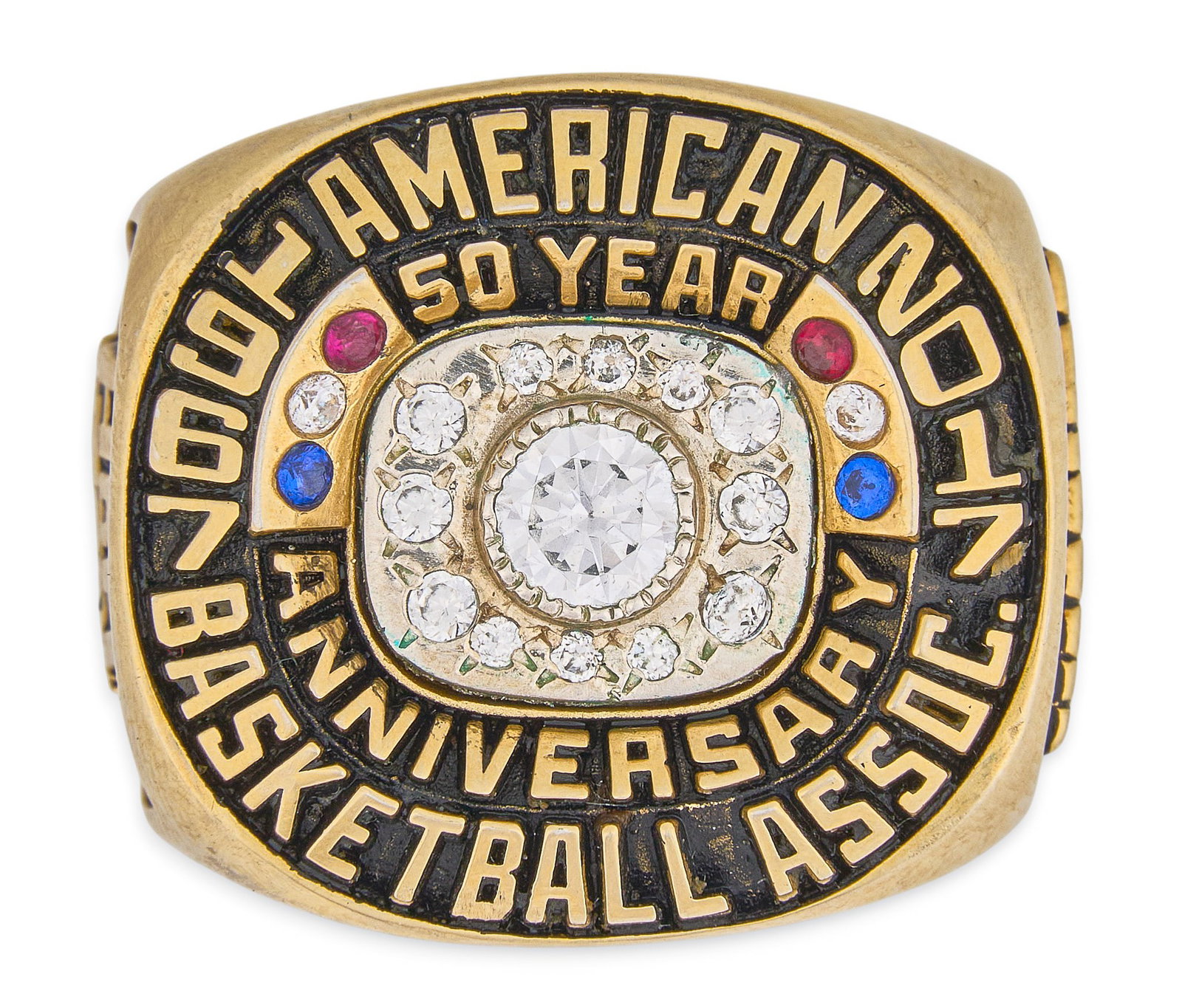 2017 50th Anniversary American Basketball Asscociation Alumni Ring: McCombs sponsored these rings for the attendees Ring commemorating the 50th anniversary of the American Basketball Association, inscribed "Red McCombs" to interior, and "McCombs&q