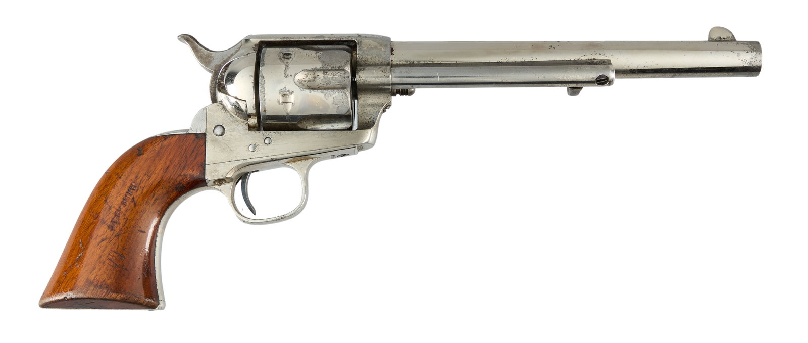 Red McCombs | Antique Nickel Colt 1873 SAA Frontier Six Shooter Revolver (1 of 4)