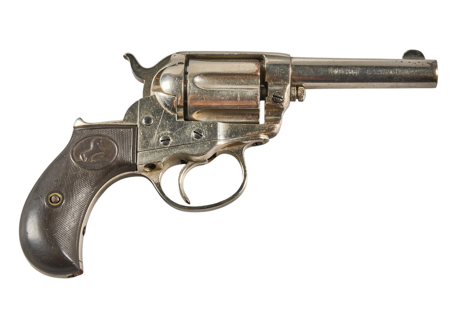 Red McCombs | Antique Nickel Colt 1877 DA Lightning 38 Caliber Revolver (1 of 5)
