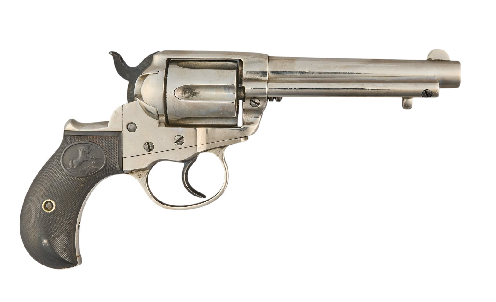 Red McCombs | Ultra Rare Antique Nickel Colt 32 Caliber Rainmaker Revolver (1 of 4)