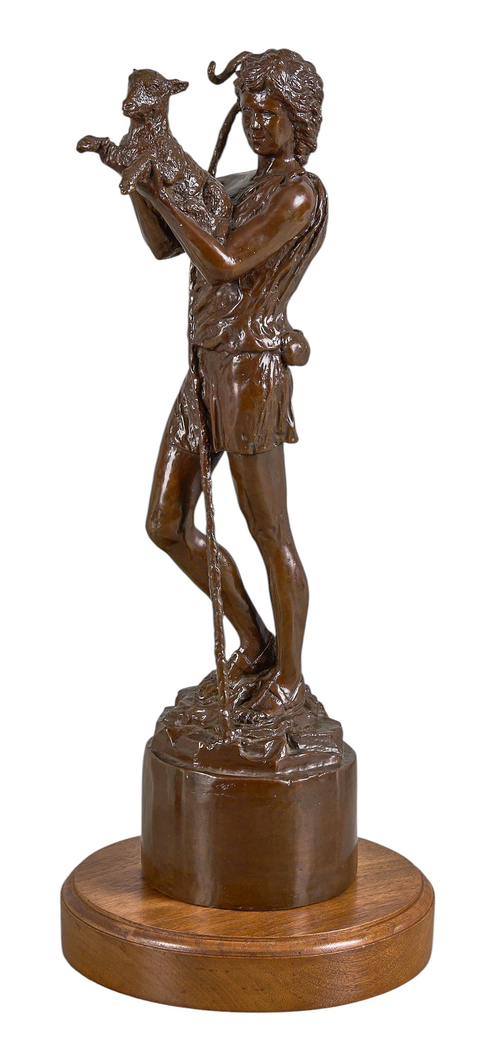 Red McCombs | S. T. Coleman, "Rejoice with Me": Sherman Tipton Coleman (Texas, 1920-2005), "Rejoice with Me", artist's copy (AC) bronze maquette for the eight-foot bronze monument commissioned in 1976 by the Church of the Good Shepher