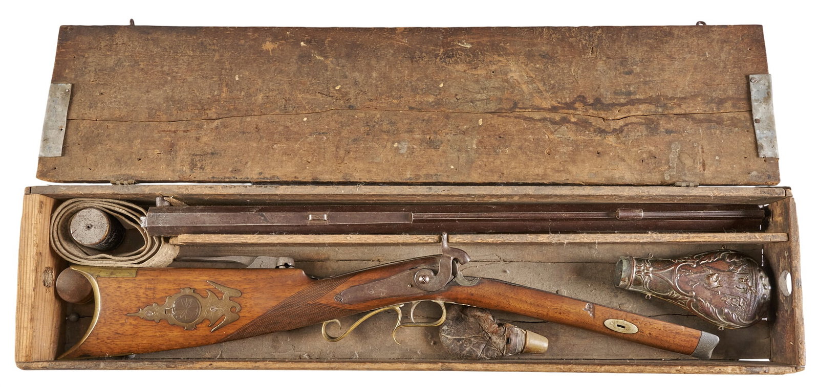 Red McCombs | Robinson & Rechter Buffalo NY Percussion Half Stock Rifle in Wood Crate (1 of 6)
