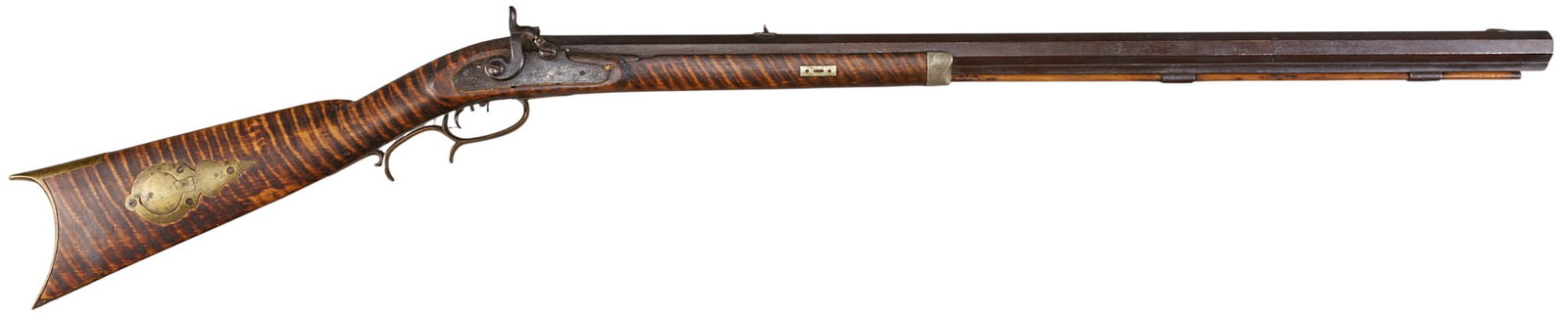 Red McCombs | Antique L. Hiser Marked Half Stock Percussion Plains Rifle (1 of 7)