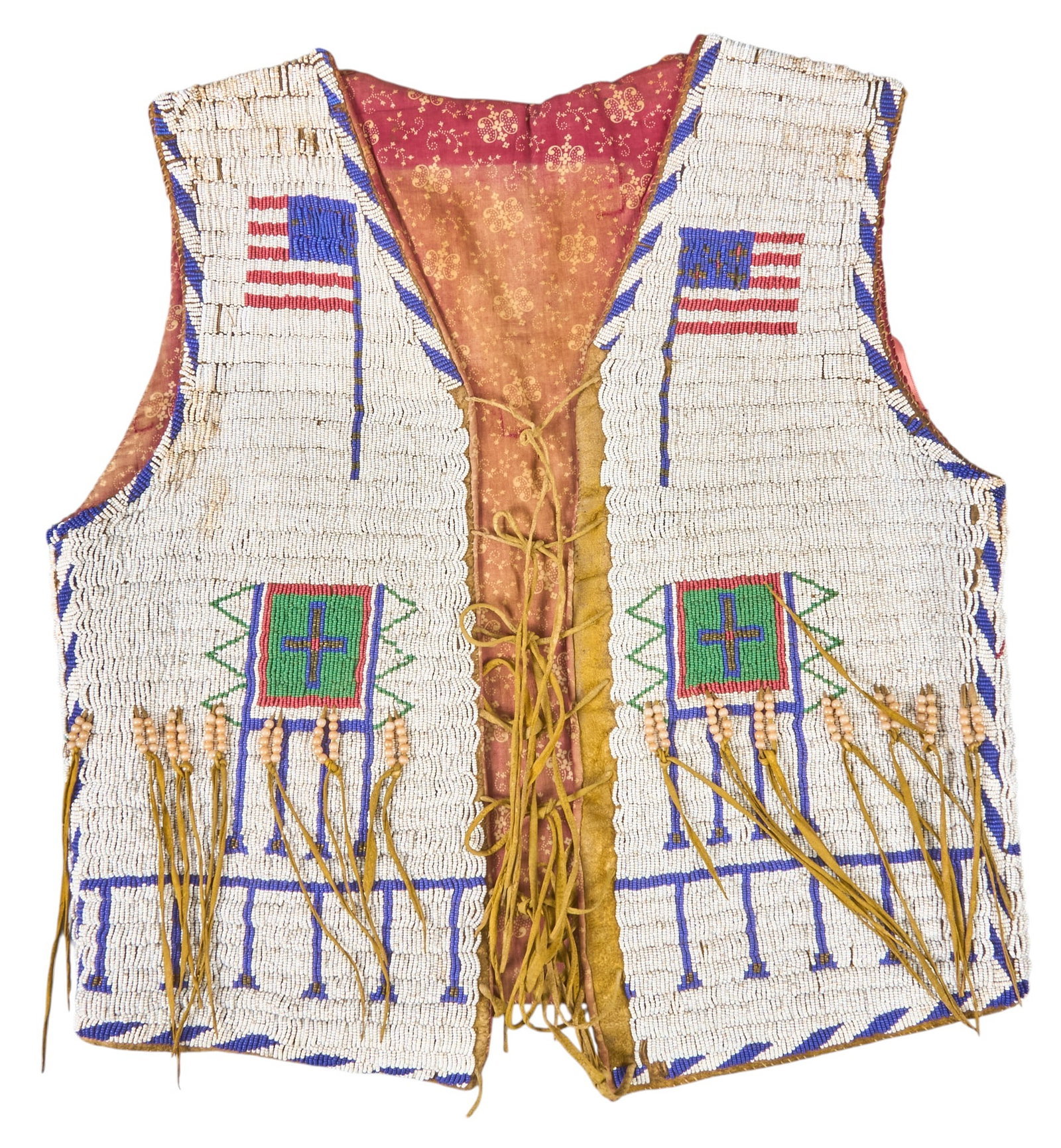 Red McCombs | Beaded Native American Vest (1 of 2)