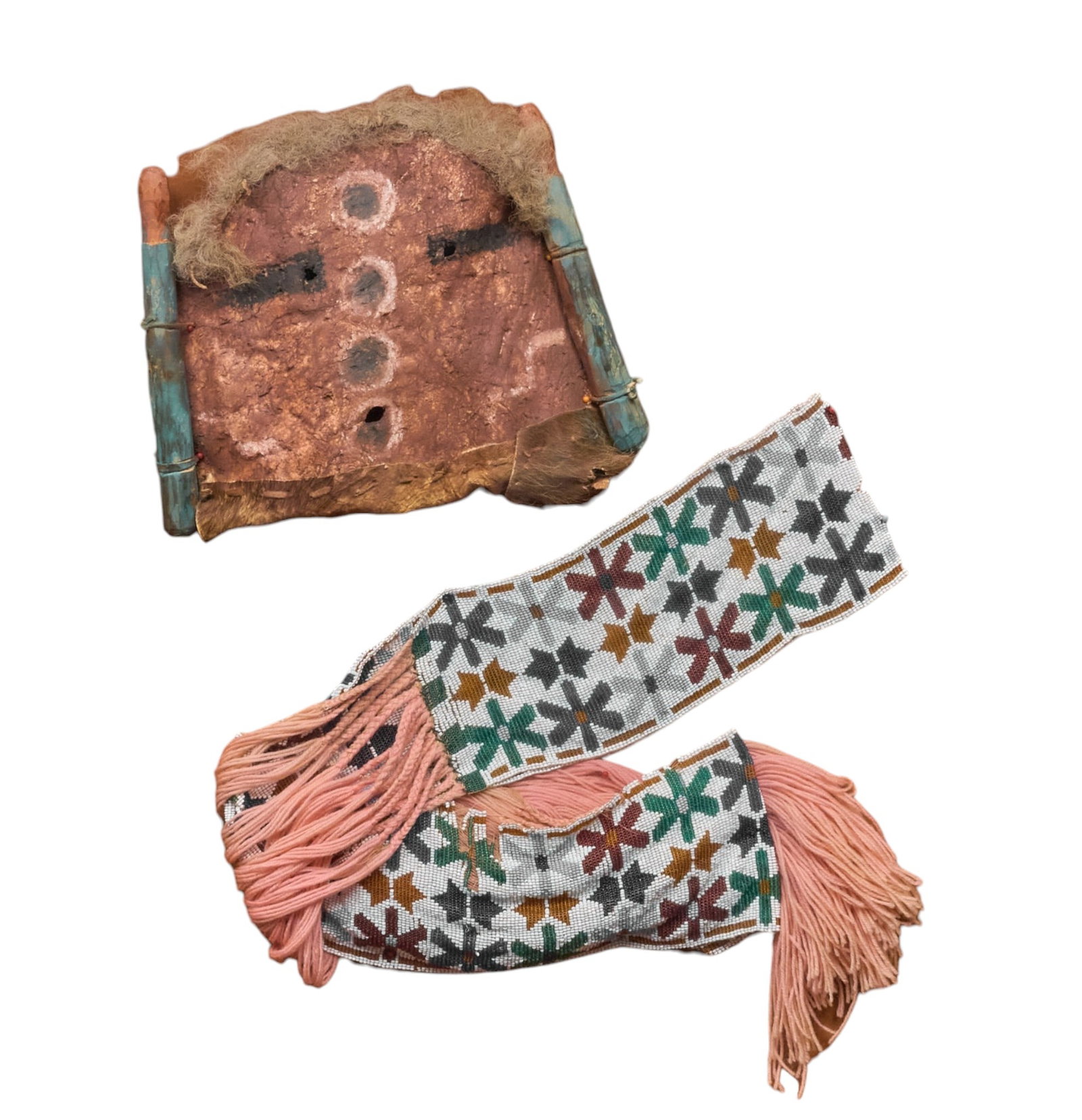 Red McCombs | Native American Mask and Sash (1 of 3)