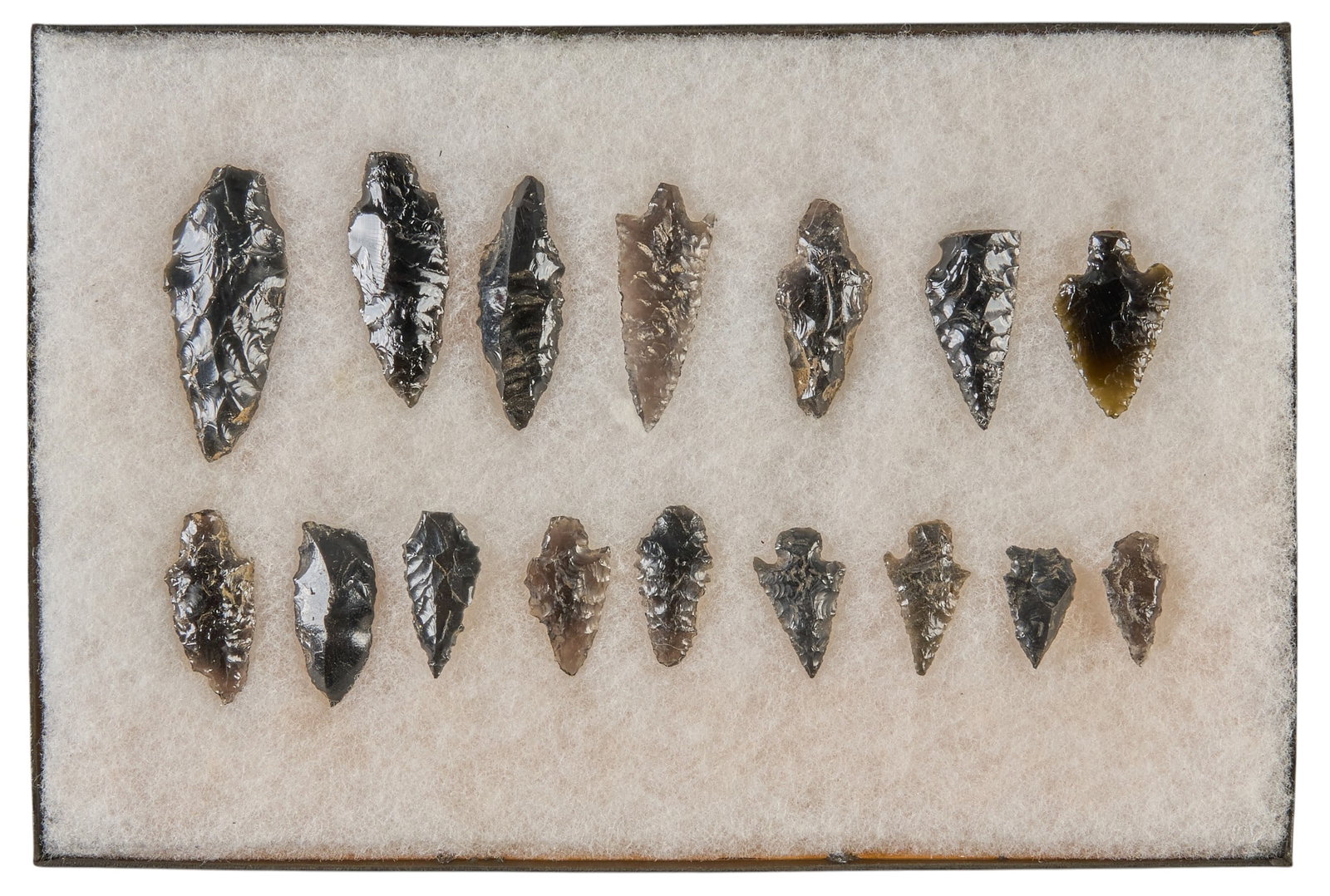 Red McCombs | Framed Collection of Obsidian Arrowheads (1 of 3)