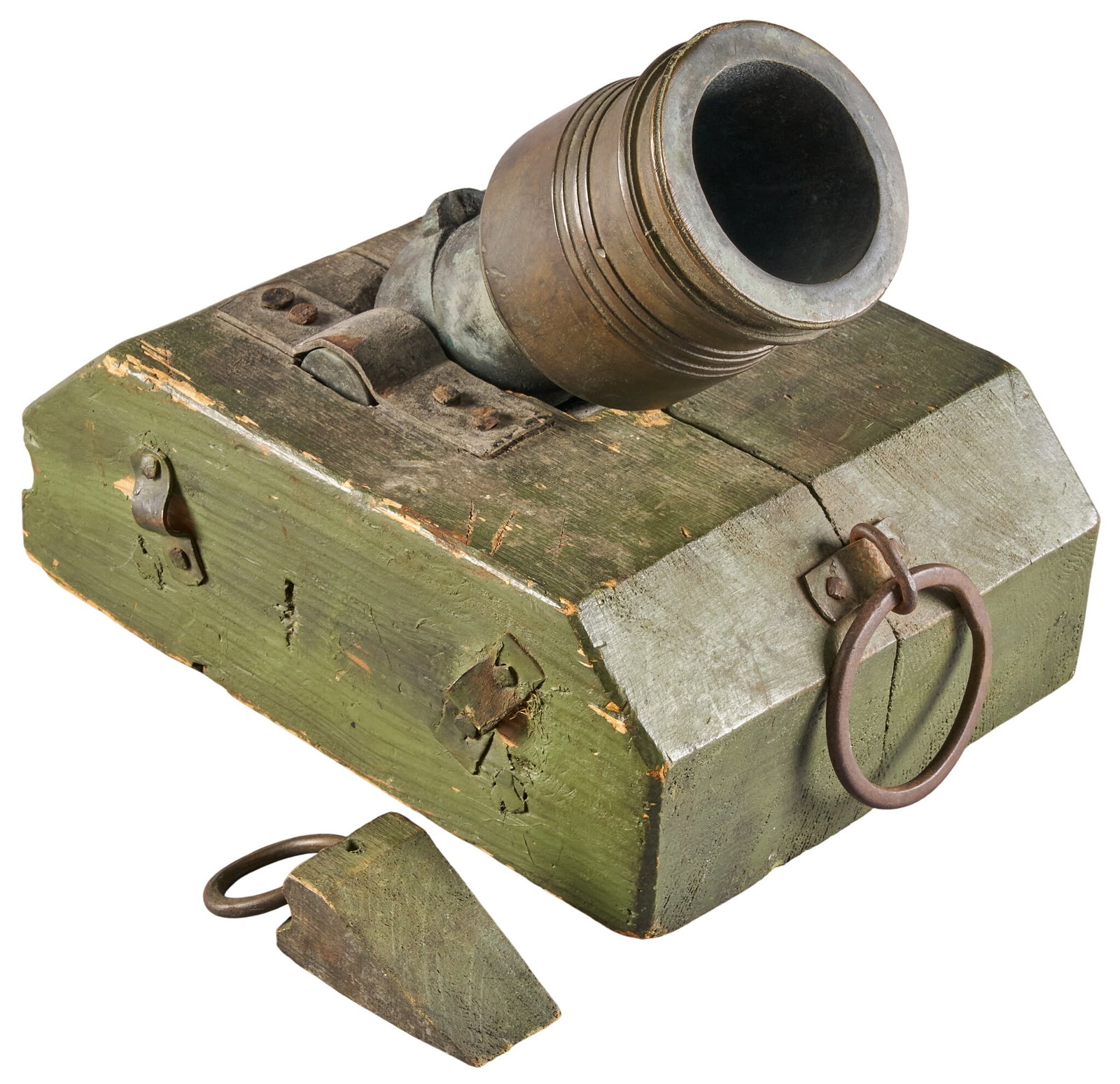 Red McCombs | 18th C. Bronze Coehorn Mortar & Carriage (1 of 4)