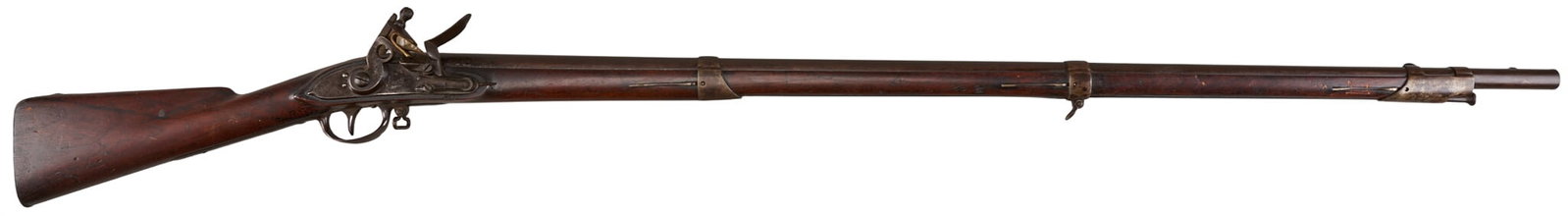 Red McCombs | War of 1812 Era US Springfield Model 1795 Type III Flintlock Musket Dated 1812: Manufacturer: Springfield (c. 1812) Model: M1795 Type III Caliber: 69 cal. Barrel Length: 44 in. OAL: 59.5 in. Condition: Very good-antique; wood stock has light wear & patina for age & expect