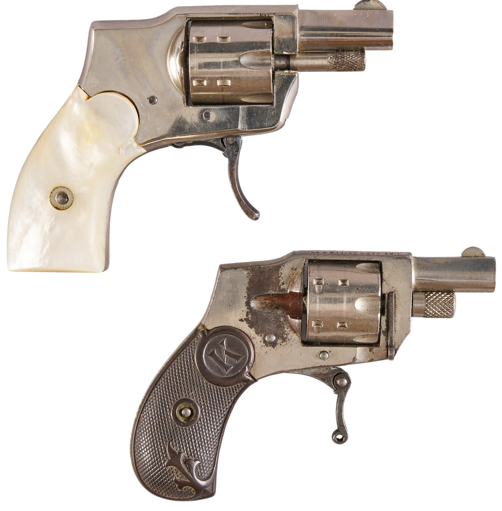 Red McCombs | Pair of Kolb Baby Hammerless Revolvers W/ Lady's Coin Pouch Cases (1 of 3)