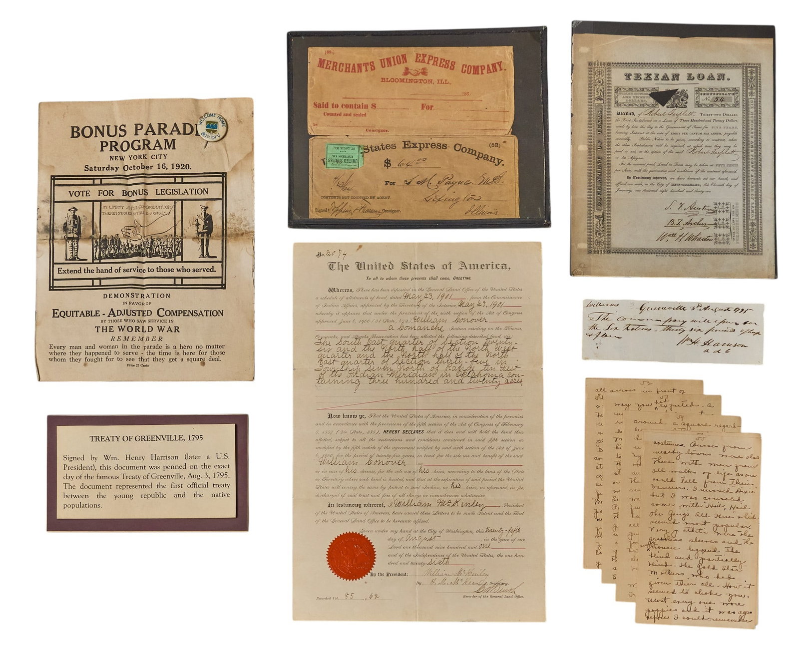 Red McCombs | Collection of (5) Antique Primary Documents (1 of 10)