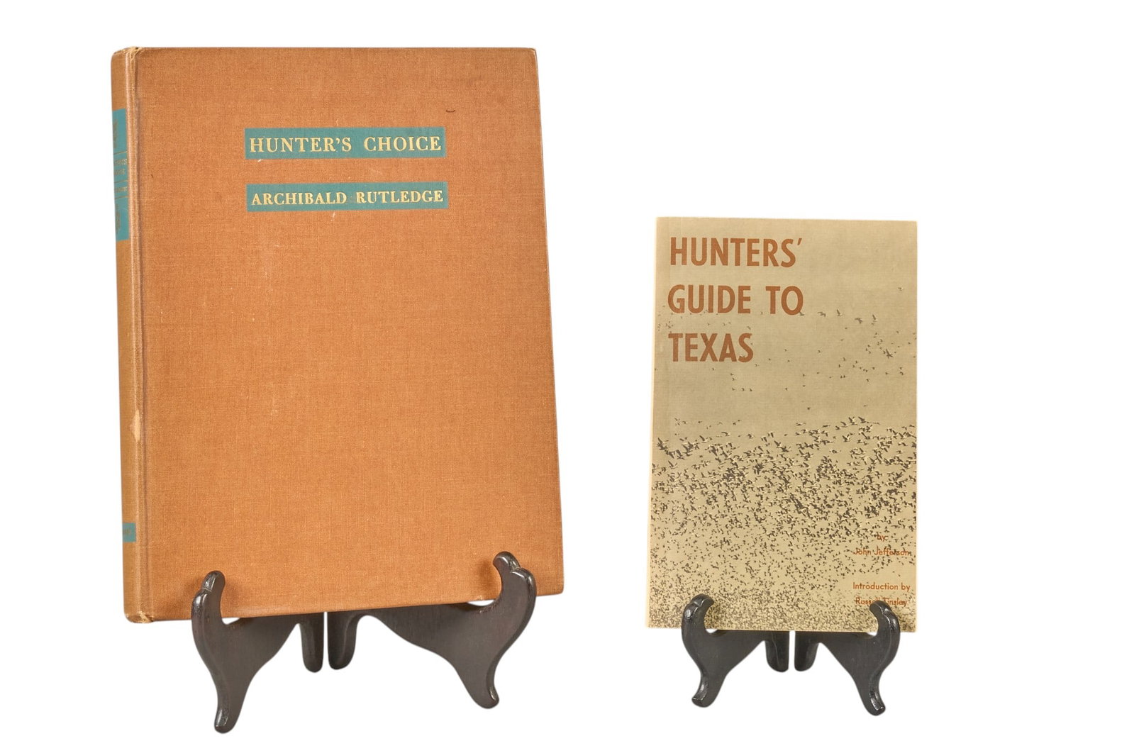 Red McCombs | (2) American Hunting Books: Collection of two American hunting books, includes first edition copy of 1969 "A Hunter's Guide to Texas" by John Jefferson and first edition copy of 1946 "Hunter's Choice"