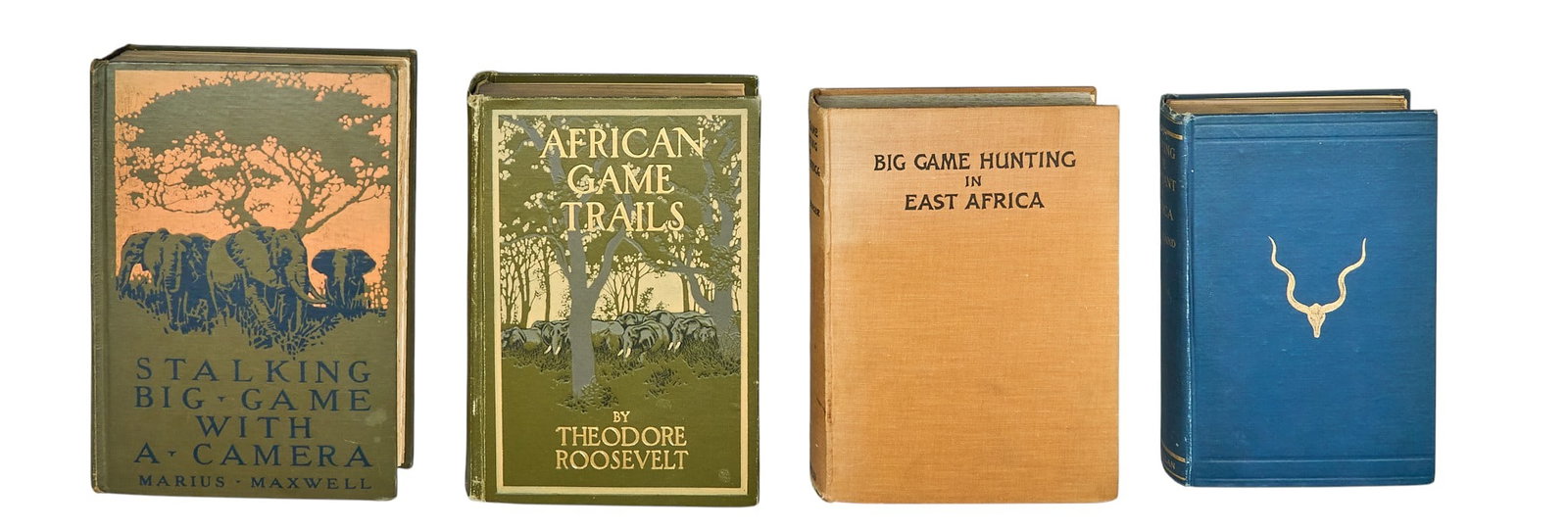 Red McCombs | Collection of (4) African Hunting Books: Collection of five African hunting books, includes first edition copy of 1913 "Hunting the Elephant in Africa" by Captain Stigand, first edition copy of 1910 "African Game Trials&q