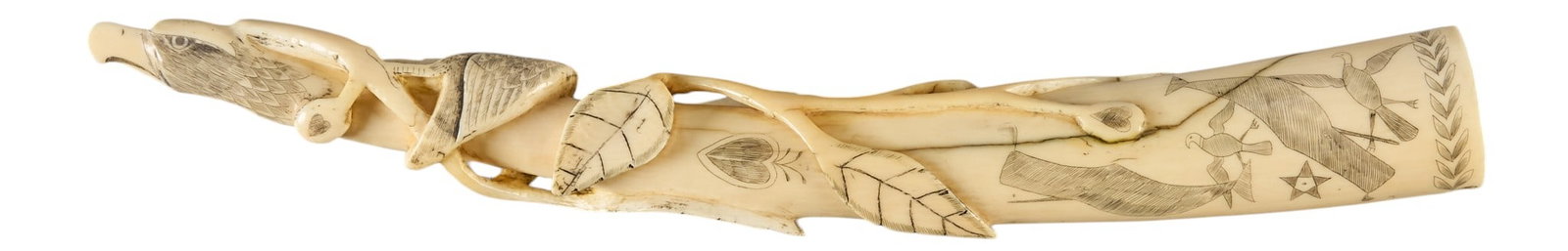 Red McCombs | Antique Scrimshaw Walrus Tusk (1 of 6)