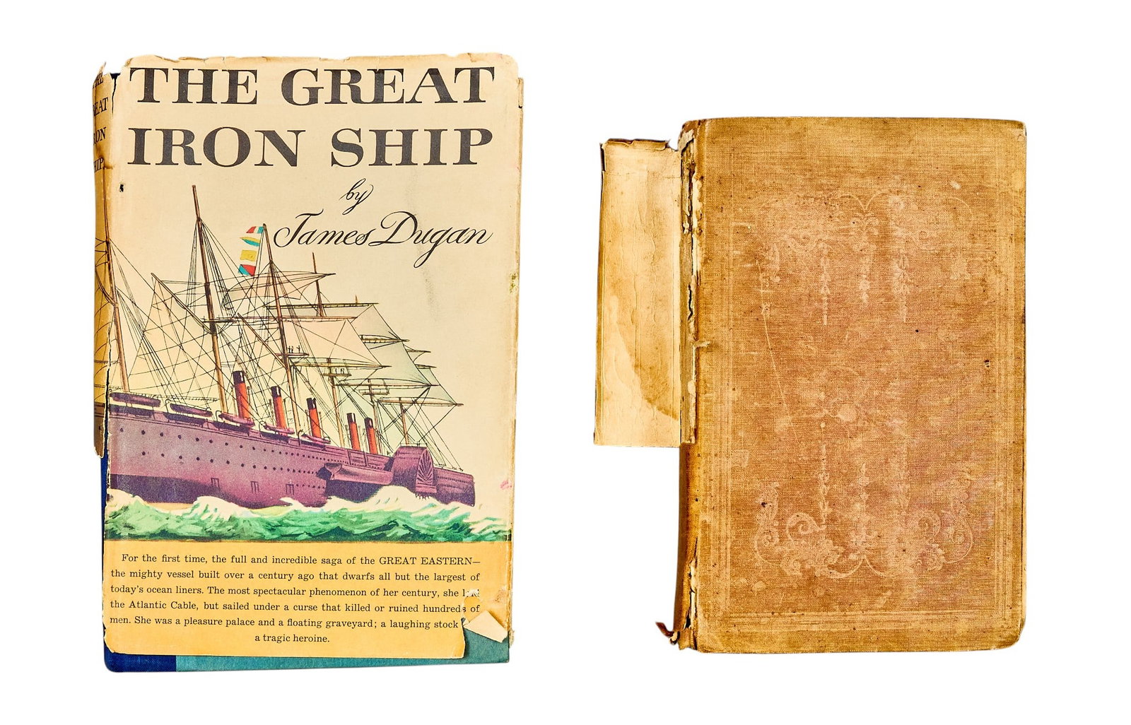 Red McCombs | Collection of (2) Antique Nautical Books: Collection of two antique nautical books, includes rare first edition copy of 1837 "Pirates Own Book", and first edition copy of 1953 "The Great Iron Ship" by James Dugan