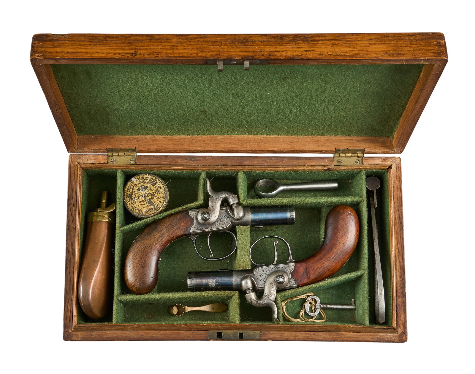Red McCombs | Cased Pair of Riviere London Percussion Derringers (1 of 4)