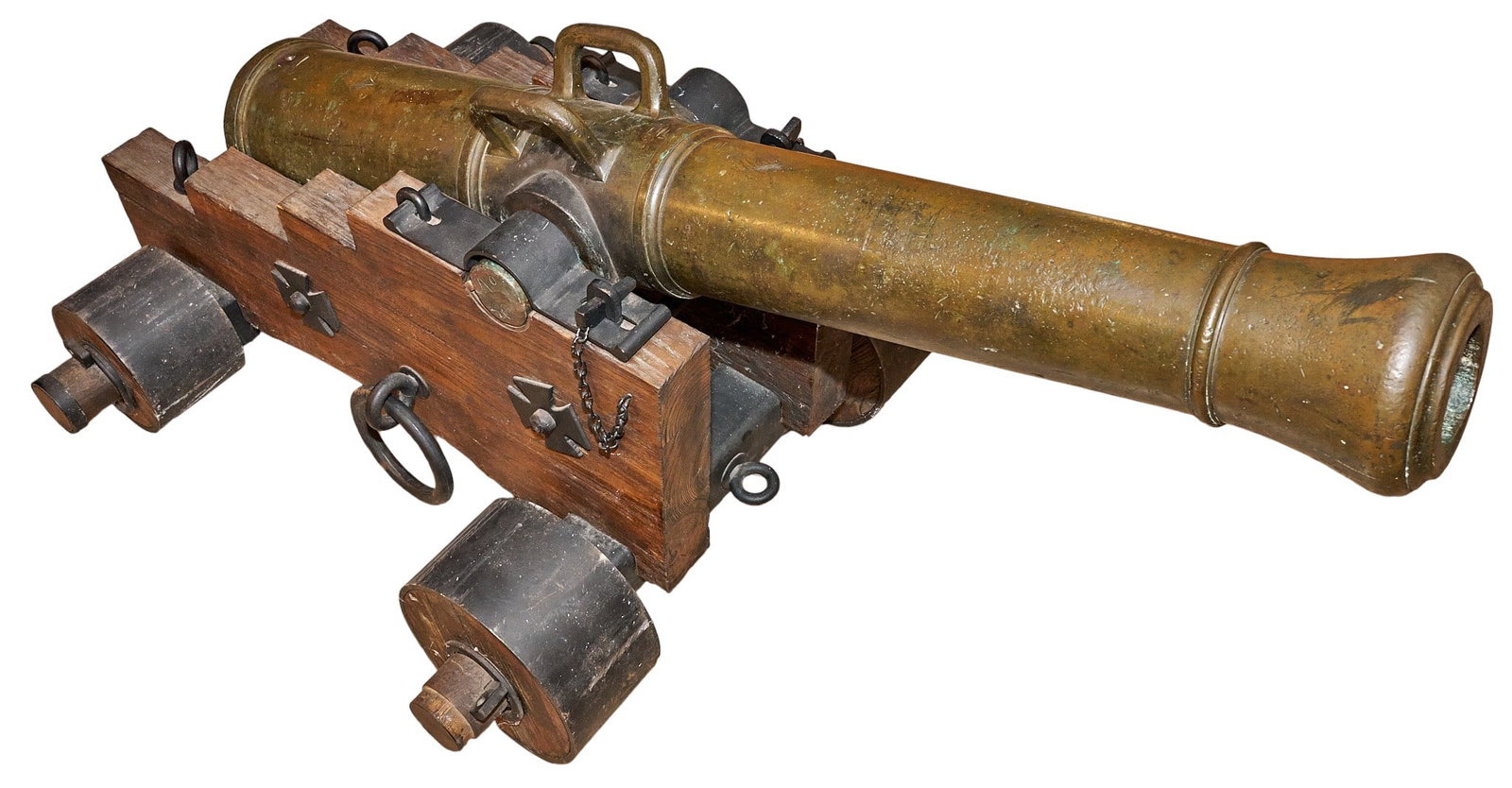 Red McCombs | Incredible Revolutionary War Era French 6-Pound Bronze Cannon on Carriage (1 of 8)