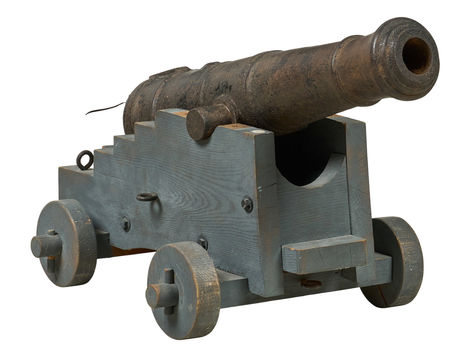 Red McCombs | Late 18th Century English 1-Pounder Iron Naval Cannon on Carriage (1 of 6)