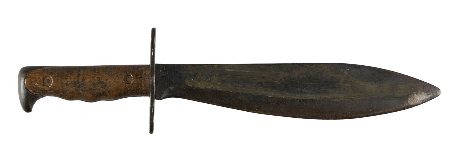 Red McCombs | US WWI Model 1917 Bolo Knife W/ TX Inscribed Sheath: US WWI model 1917 Bolo knife with sheath; JS stamped, marked St, Louis 1918; handmarked TEXAS on sheath OAL: 16 in. Condition commensurate with age Provenance: Property from the personal estate 