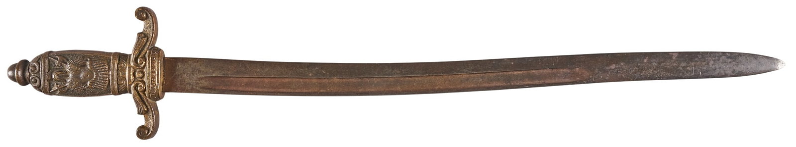 Red McCombs | 1892 World's Fair Columbian Surprise Sword: 1892 World's Fair surprise sword marked "Rices Surprise Party 1492" with a profile Christopher Columbus OAL: 28 in. Provenance: Property from the personal estate collection of iconic Tex
