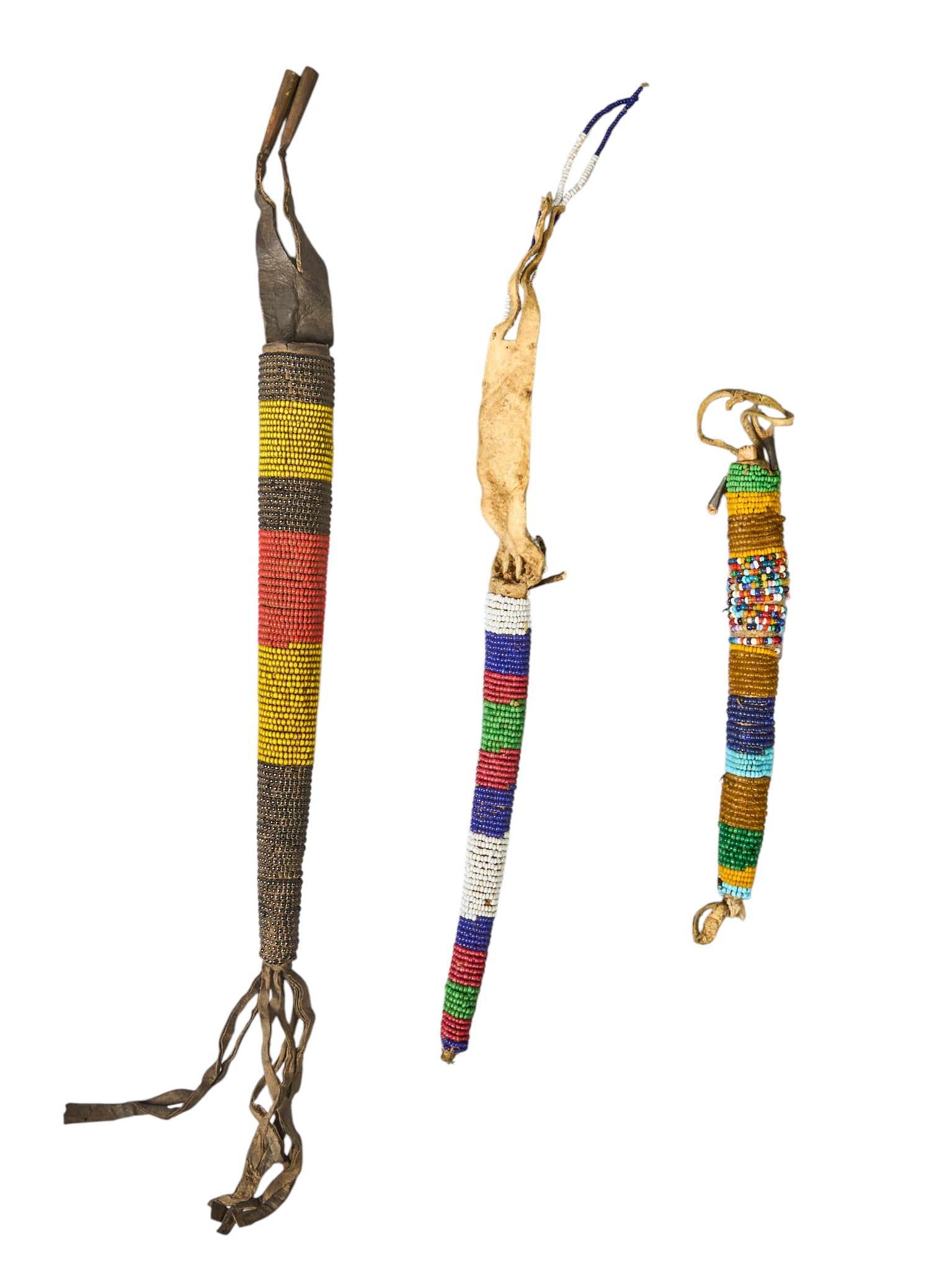 Red McCombs | (3) Beaded Awl Cases (1 of 2)