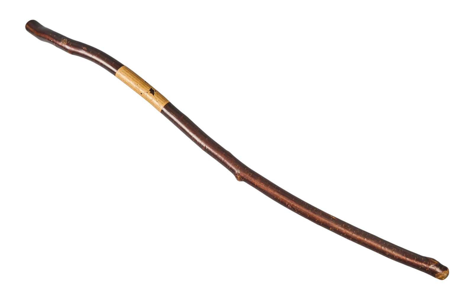 Red McCombs | Last Veteran of the American Revolution Carved Cane: Cherry wood cane, purportedly carved by Samuel Downing, one the last remaining veteran of the American Revolution. height 37.5 in. x