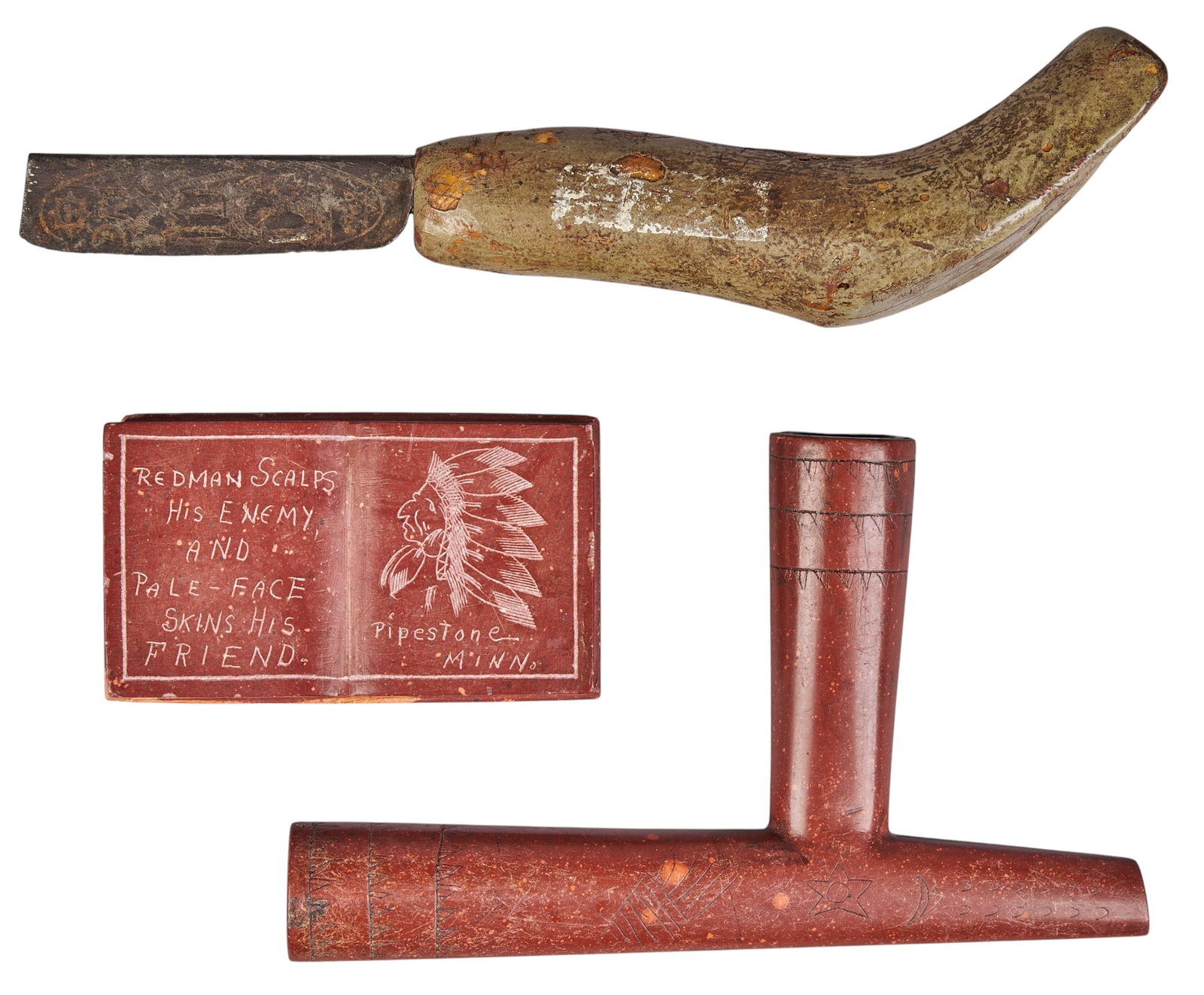 Red McCombs | (3) Native American Items - 4