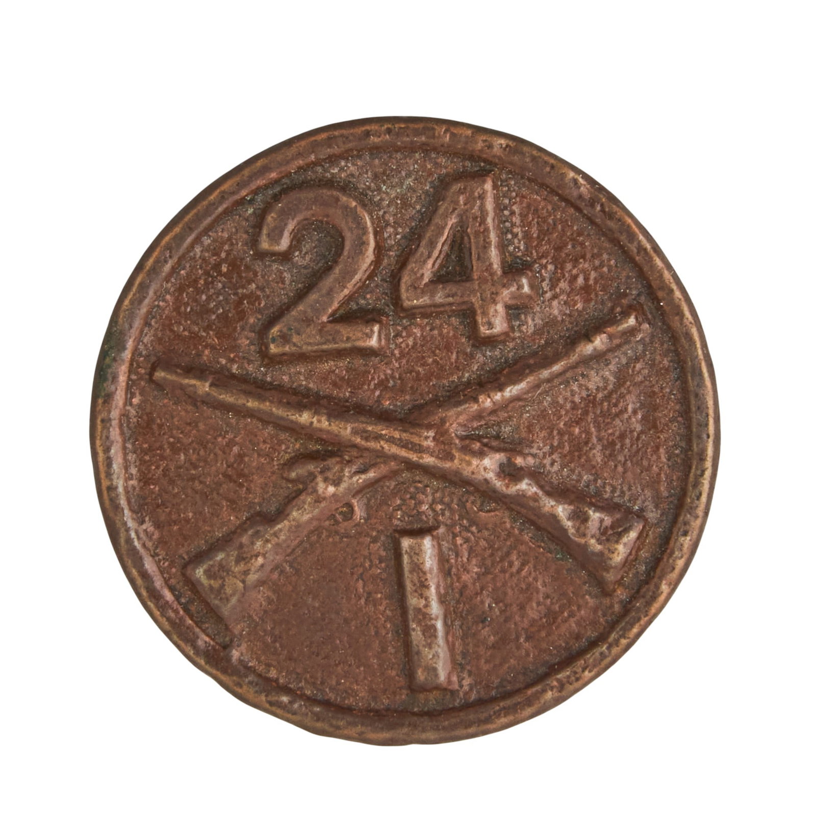 Red McCombs | 24th US Infantry Buffalo Soldiers Button (1 of 2)