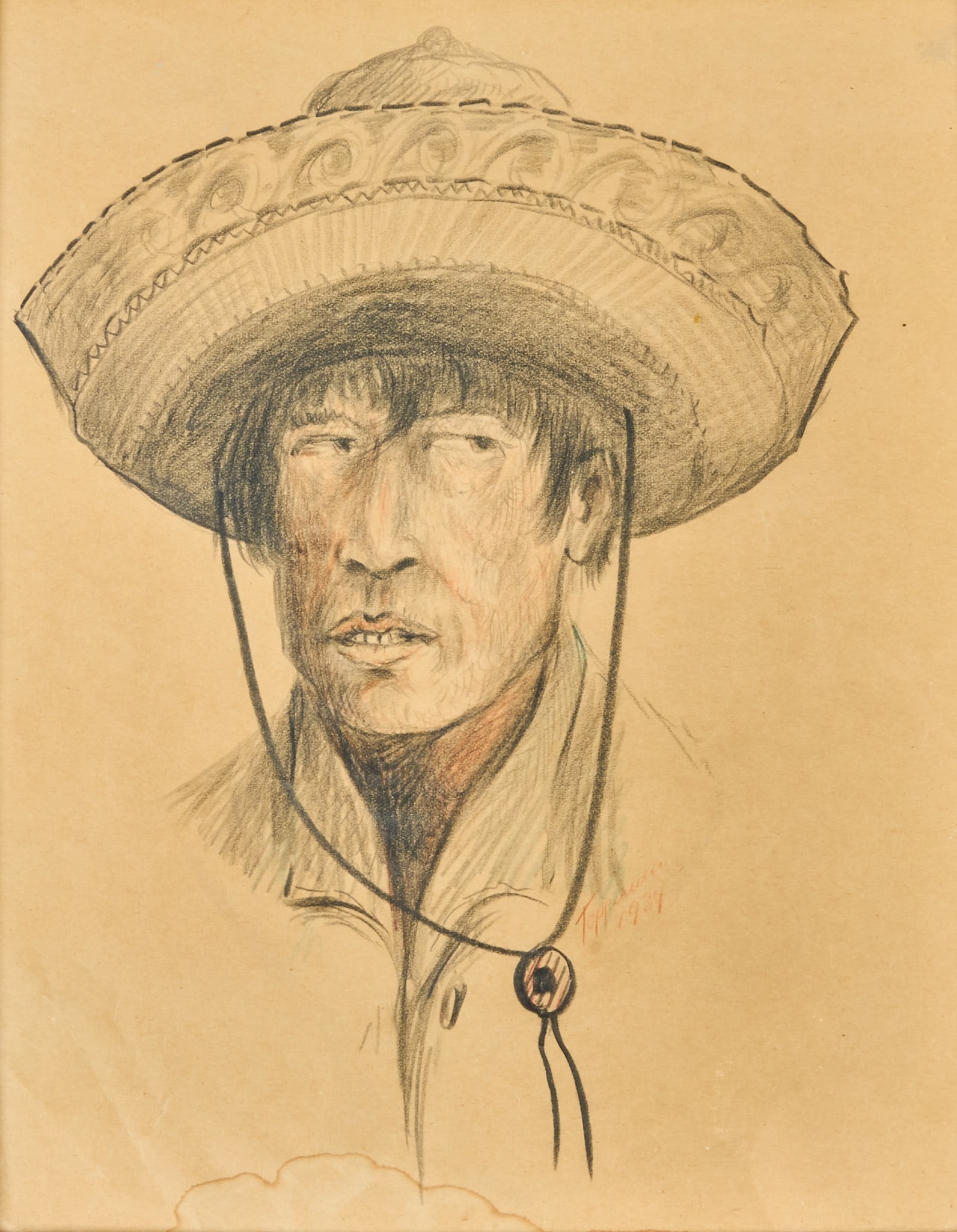 Red McCombs | Ad Toepperwein, Drawing of Man in Sombrero (1 of 4)