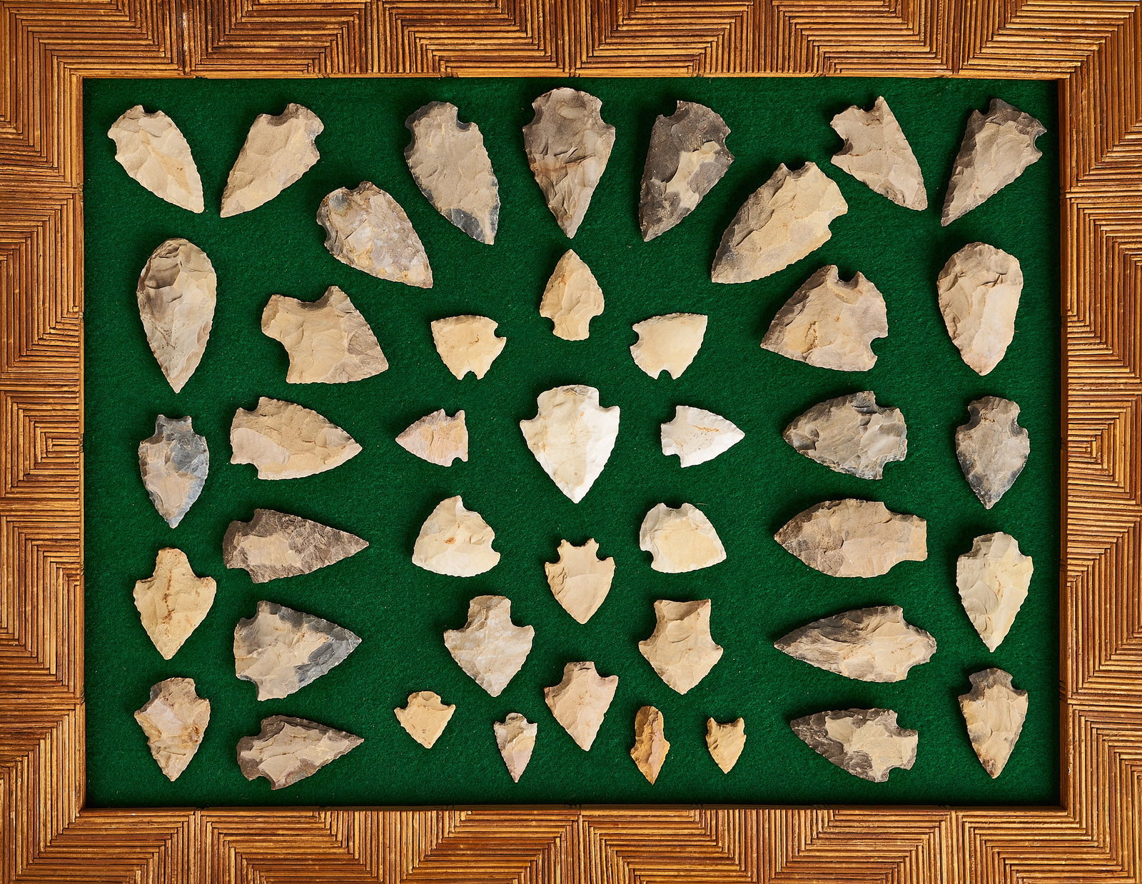 Red McCombs | Framed Collection of Flint Projectile Points (1 of 2)