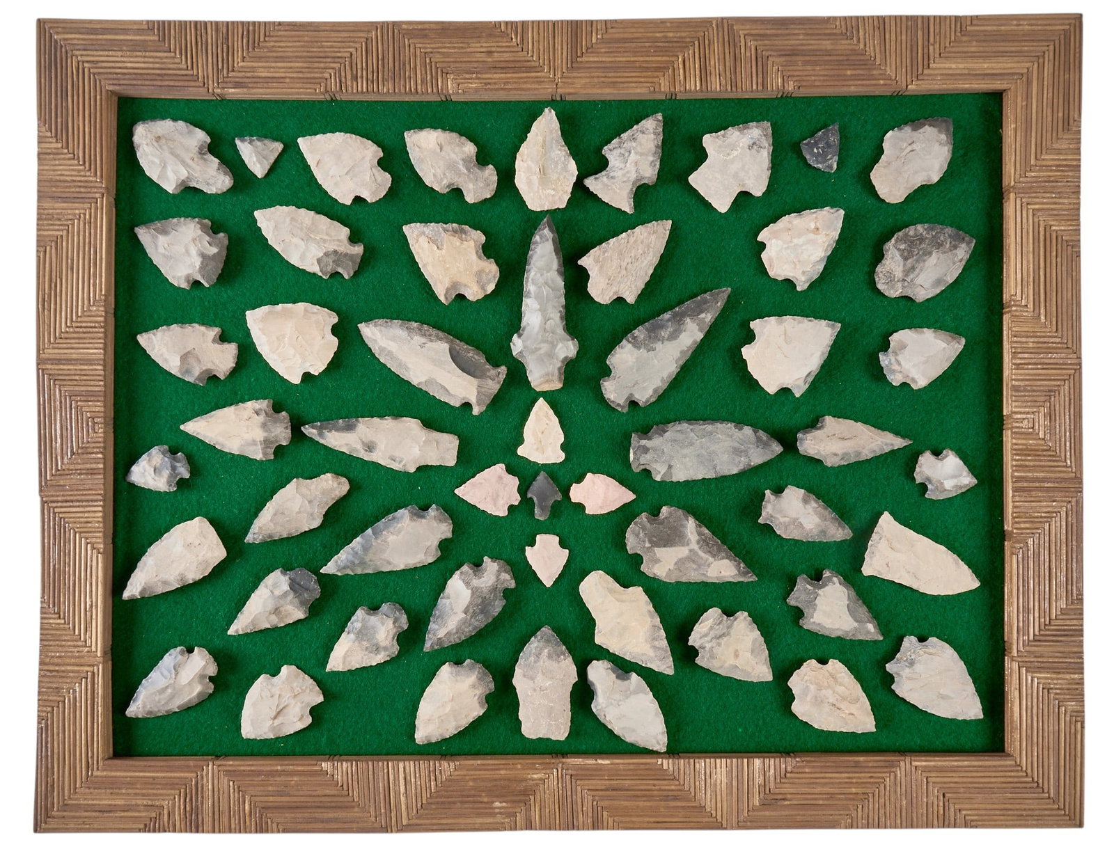 Red McCombs | Framed Collection of Flint Projectile Points (1 of 2)