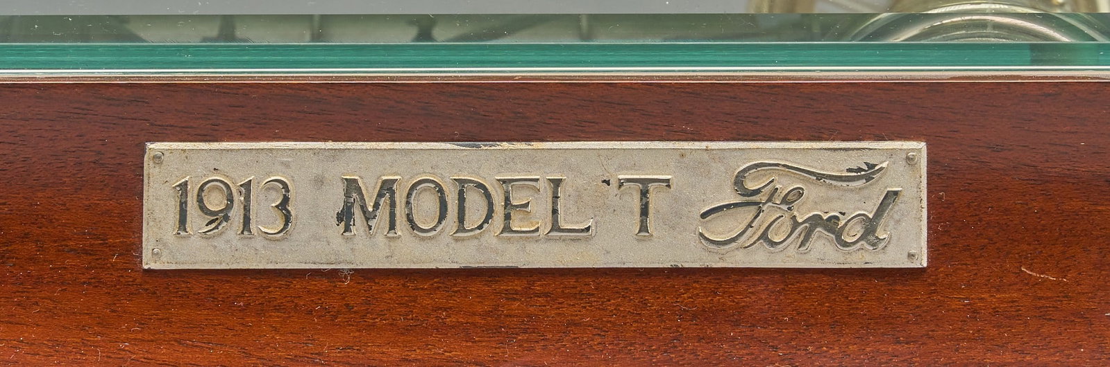 Red McCombs | Impressive 1913 Ford Model T Silver Car Replica on Display Base - 6