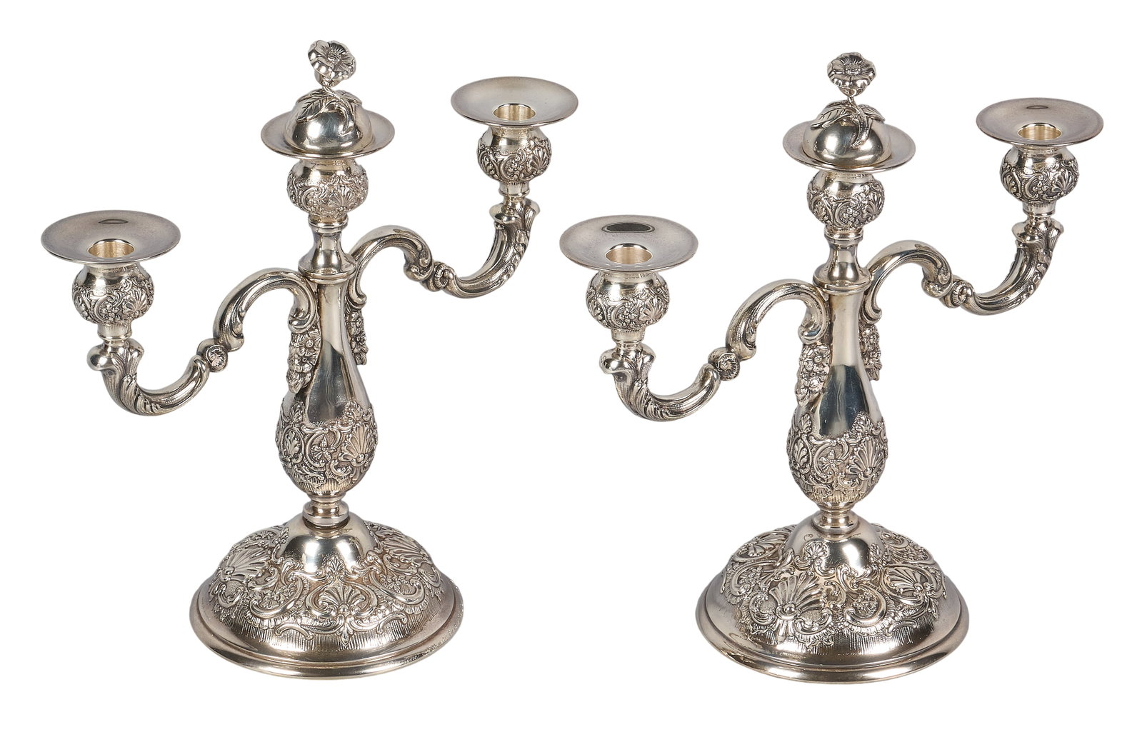 Red McCombs | Charline McCombs Empire Theatre Sterling Silver Candelabra (1 of 6)